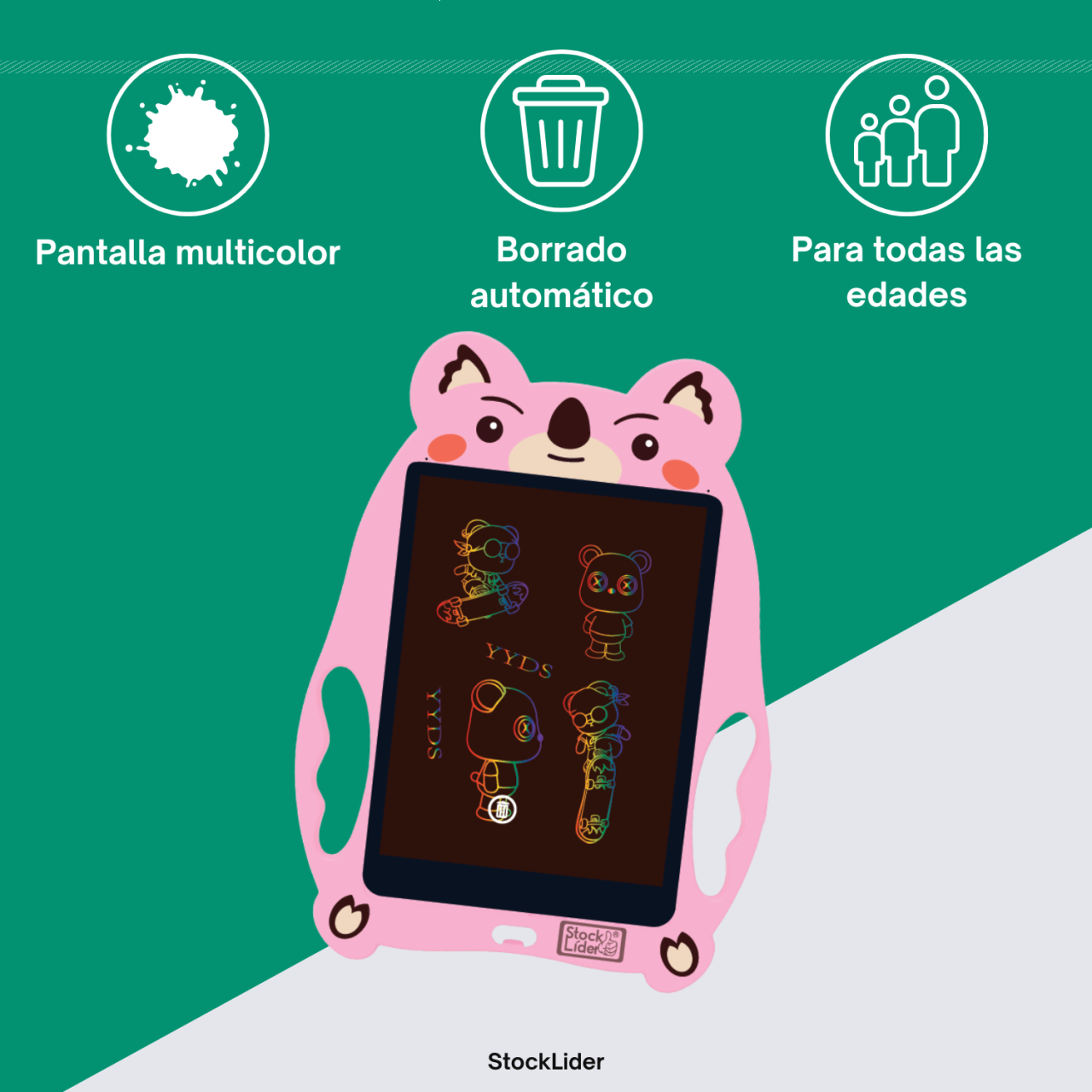 LAIMARC - Pizarra mágica LCD 9 pulgadas