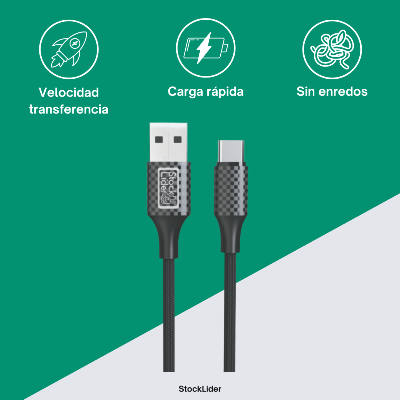 CABLE DE CARGA USB - TIPO C 3M