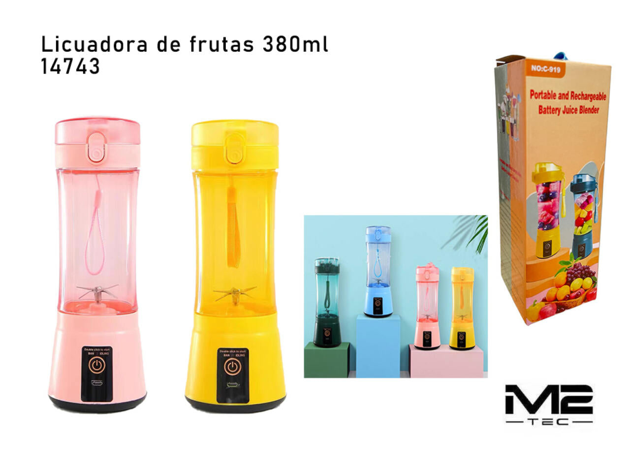 Mini Licuadora de Frutas 380 ml Portátil y Práctica