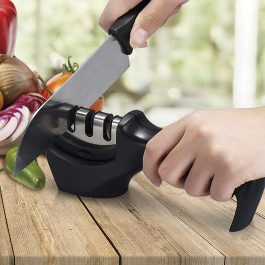 LAIMARC - Afilador Profesional con Mango Ergonómico de Uso Manual para Afilar y Pulir Cuchillos