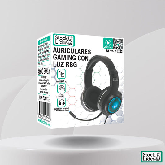 LAIMARC - Auriculares gaming con luz RGB