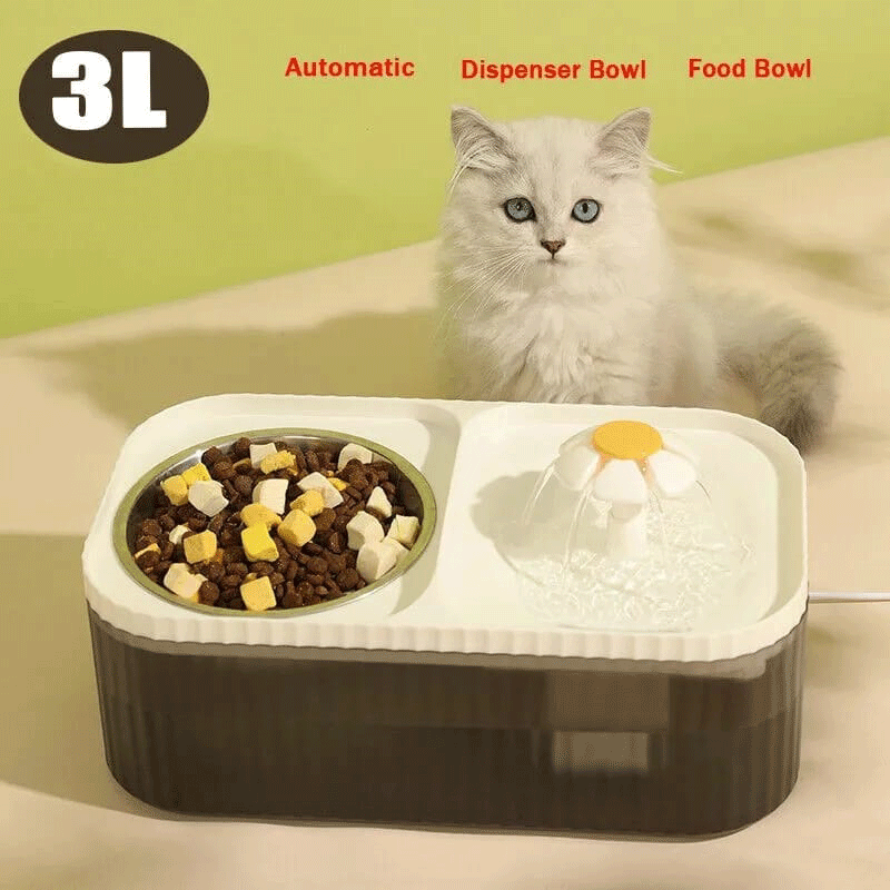 LAIMARC - Comedero y bebedero de mascotas con fuente