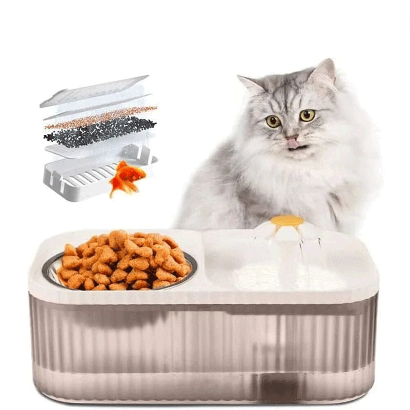 LAIMARC - Comedero y bebedero de mascotas con fuente