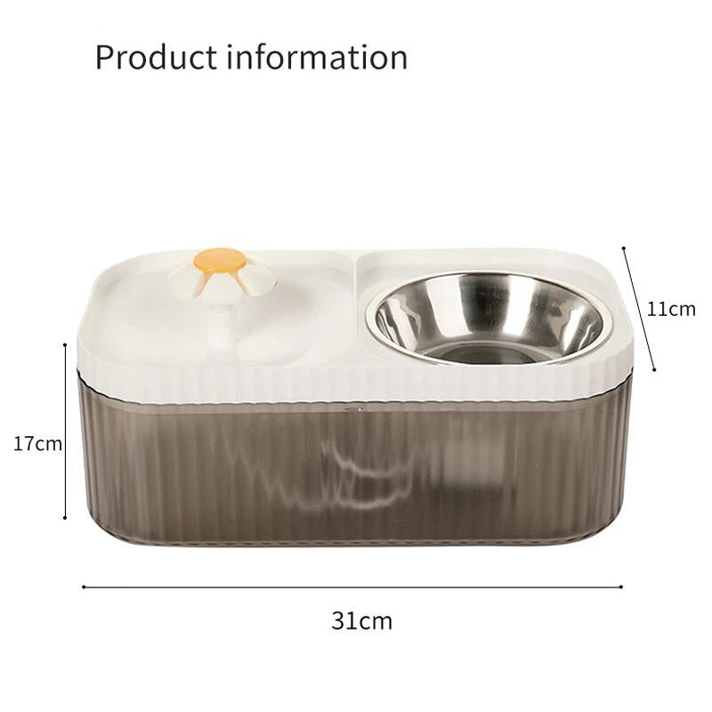 LAIMARC - Comedero y bebedero de mascotas con fuente