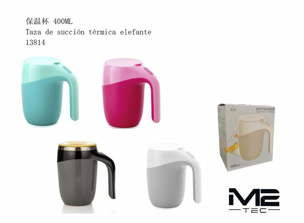 Taza de Succión Térmica Elefante 400 ml – Divertida y Segura