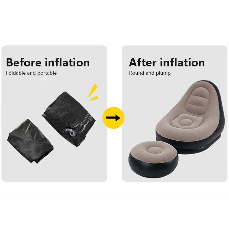 Silla Inflable con Reposapiés e inflador