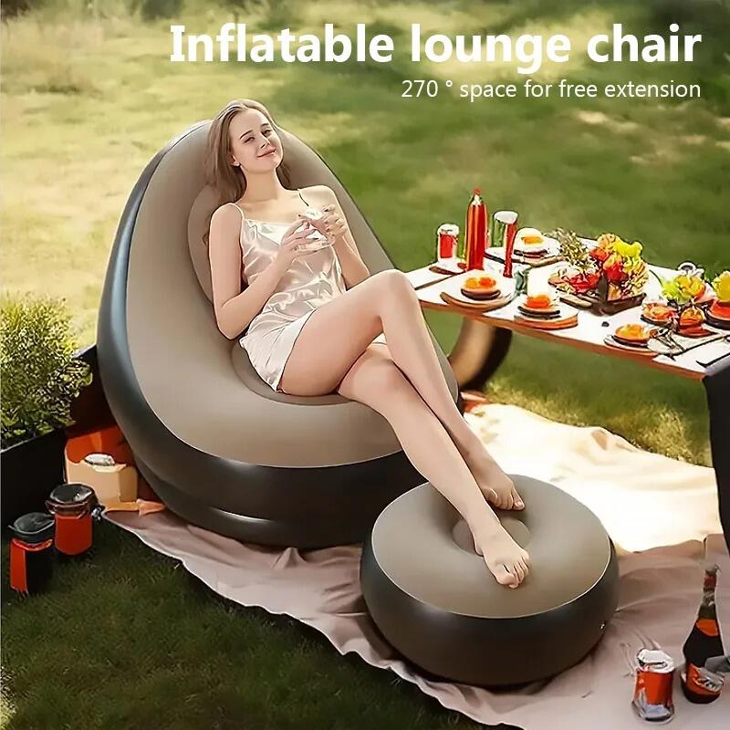 Silla Inflable con Reposapiés e inflador
