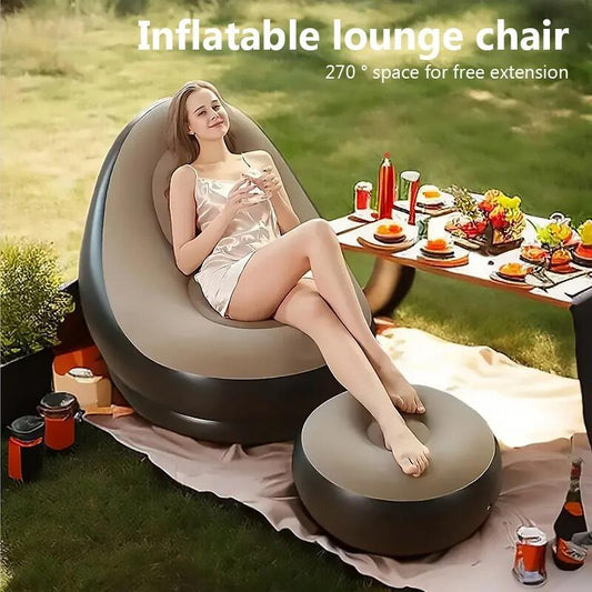 Silla Inflable con Reposapiés e inflador