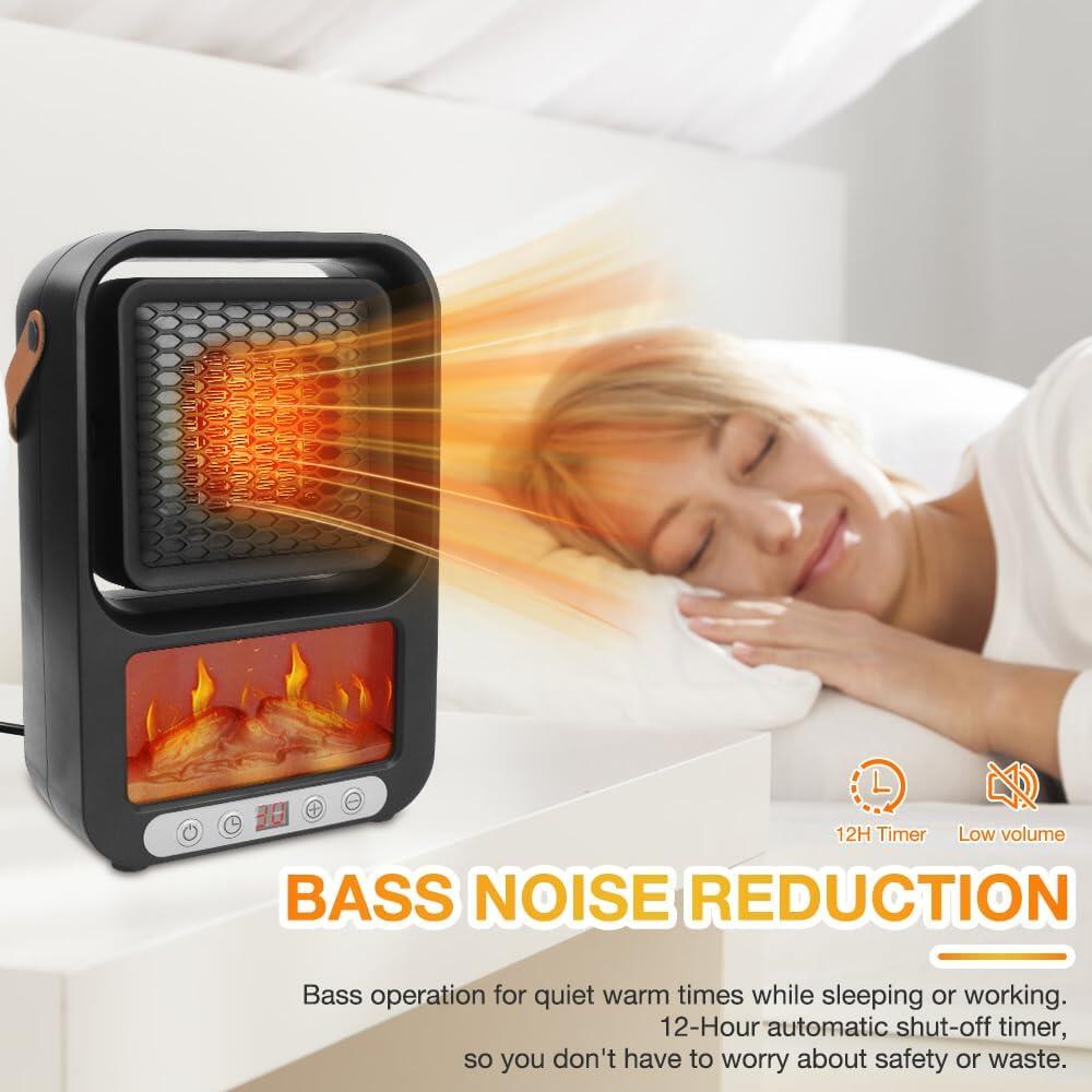 Mini Calefactor Eléctrico Portátil con Control Remoto