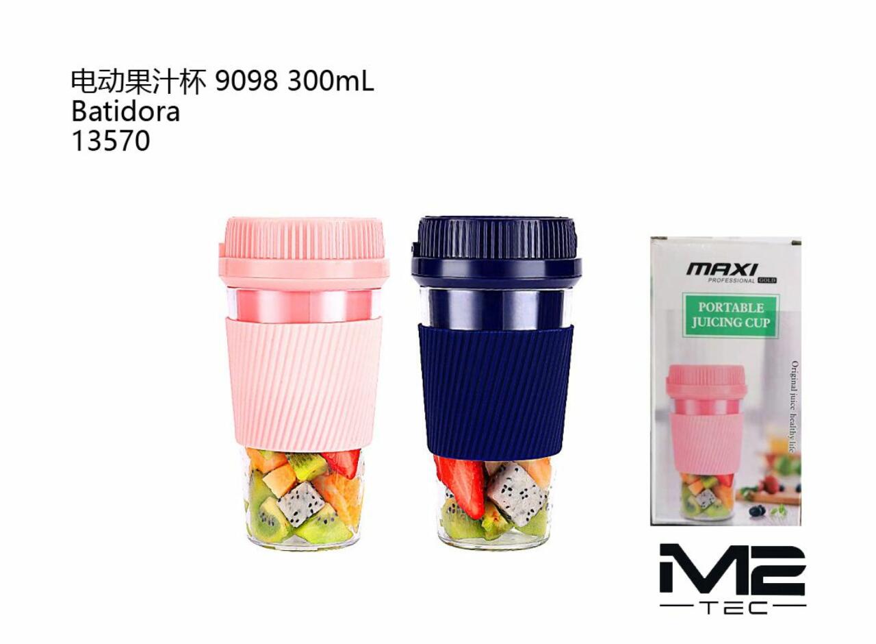 Batidora Portátil 300 ml Rosa y Azul Compacta y Moderna